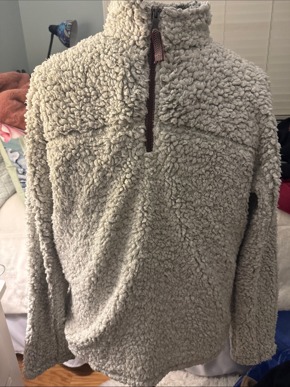 True Grit Cream Sherpa Half-Zip Pullover